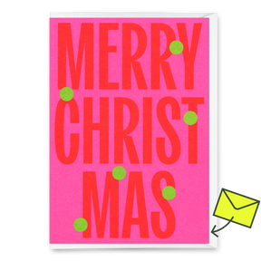 Deli Cards Grußkarte "Merry Christmas Huge Type" | Coole Klappkarte zu Weihnachten