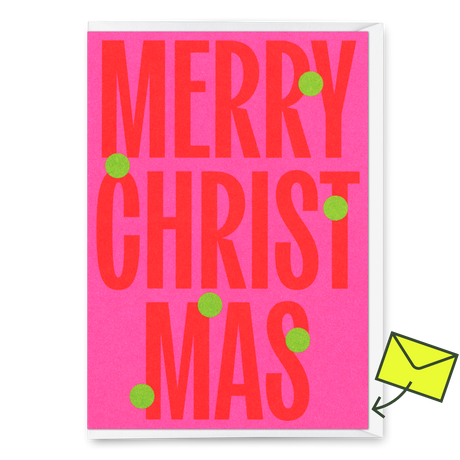 Deli Cards Grußkarte "Merry Christmas Huge Type" | Coole Klappkarte zu Weihnachten