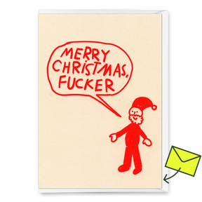 Deli Cards Grußkarte "Primitive Santa" | Ausgefallene Klappkarte zu Weihnachten