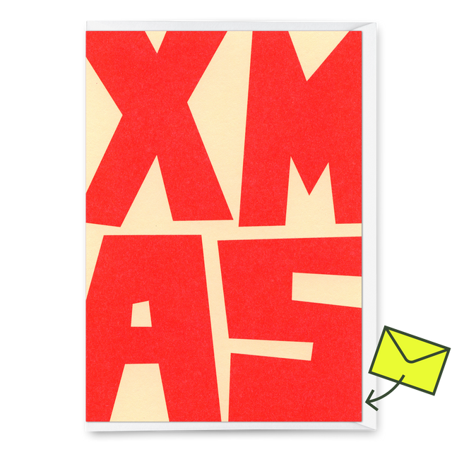 Deli Cards Grußkarte "XMAS Block" | Coole Klappkarte zu Weihnachten
