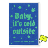 Deli Cards Grußkarte "Baby its cold outside" | Schöne Klappkarte zu Weihnachten
