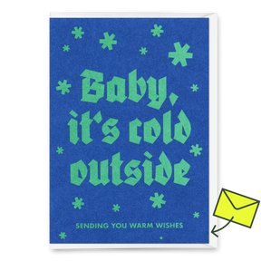 Deli Cards Grußkarte "Baby its cold outside" | Schöne Klappkarte zu Weihnachten