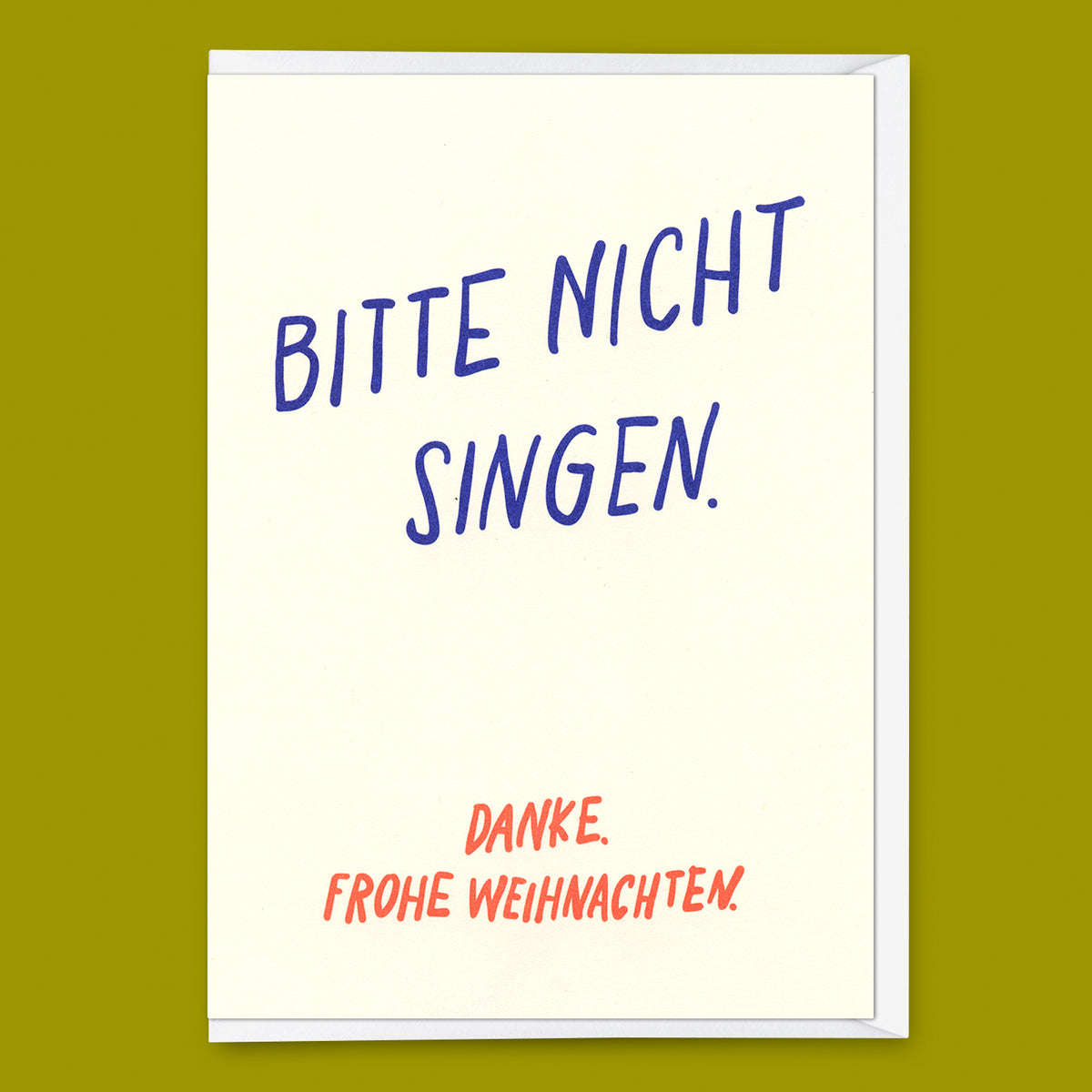 Deli Cards Grußkarte "Bitte nicht Singen" | Lustige Klappkarte zu Weihnachten