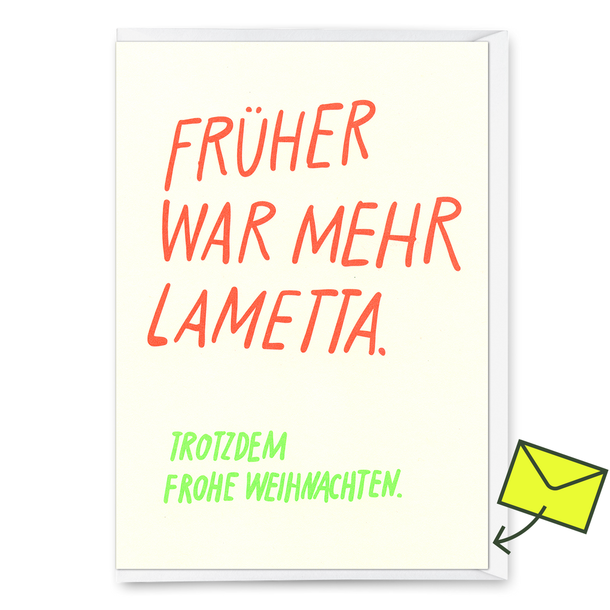 Deli Cards Grußkarte "Früher war mehr Lametta" | Lustige Klappkarte zu Weihnachten