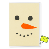 Deli Cards Grußkarte "Snowmanface" | Ausgefallene Klappkarte zu Weihnachten