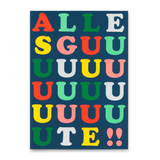Deli Cards Postkarte "Allesguuuuuute" | Besondere Karte für jeden Anlass