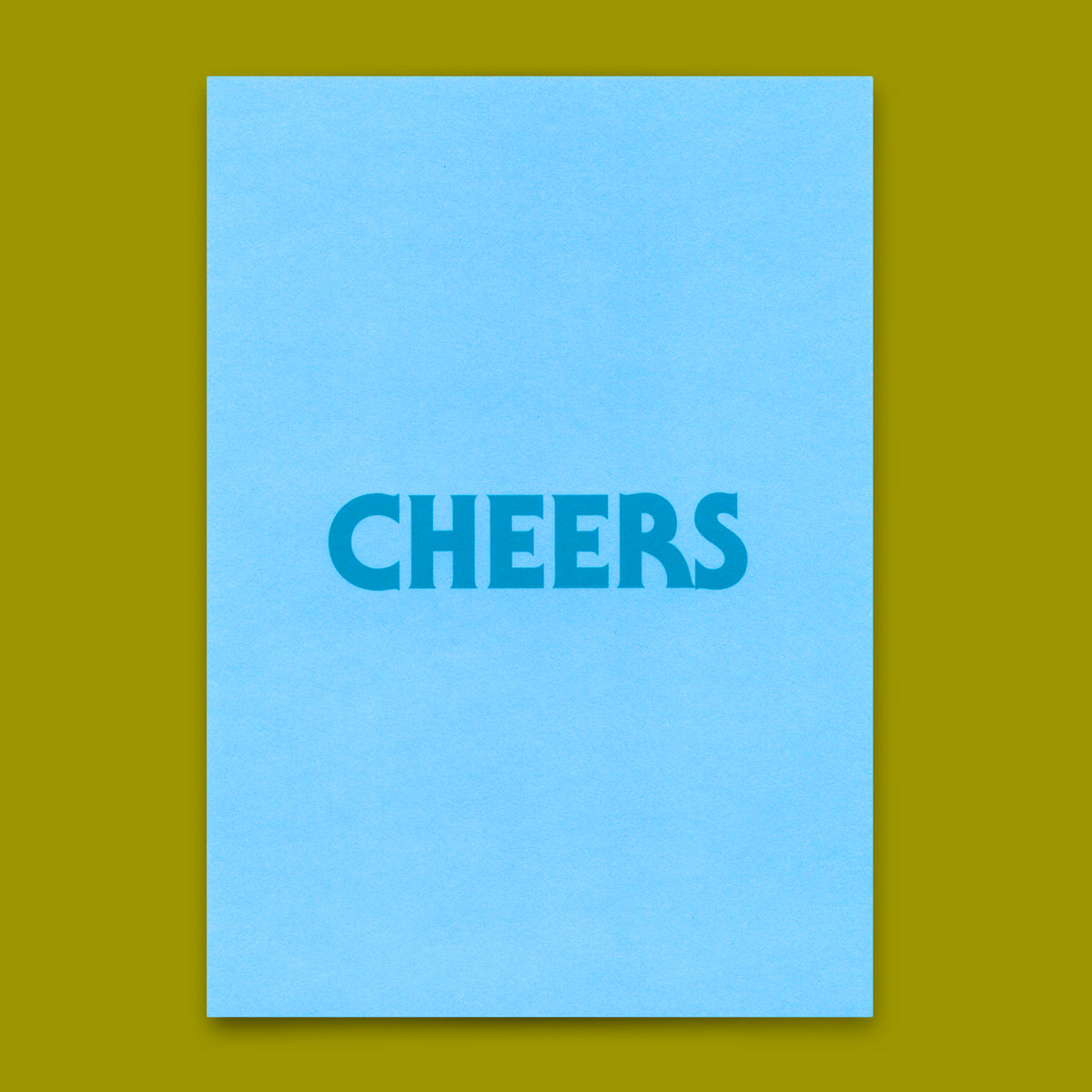 Deli Cards Postkarte "Cheers Hellblau" | Schöne Karte für jeden Anlass