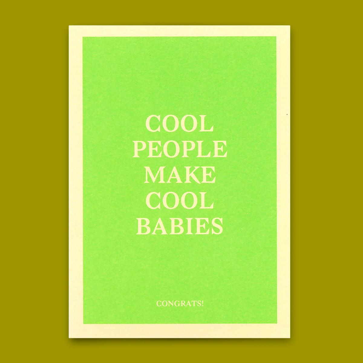 Deli Cards Postkarte "Cool people make cool babies" | Coole Karte mit Spruch zur Geburt