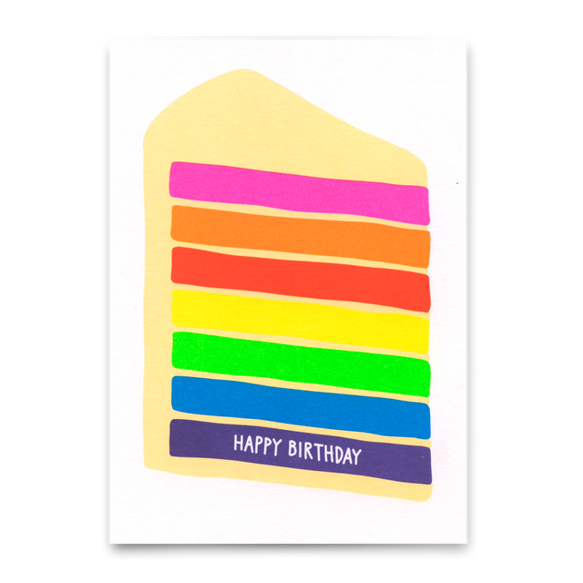 Deli Cards Postkarte "Happy Birthday Coloured Slice" | Coole Karte zum Geburtstag
