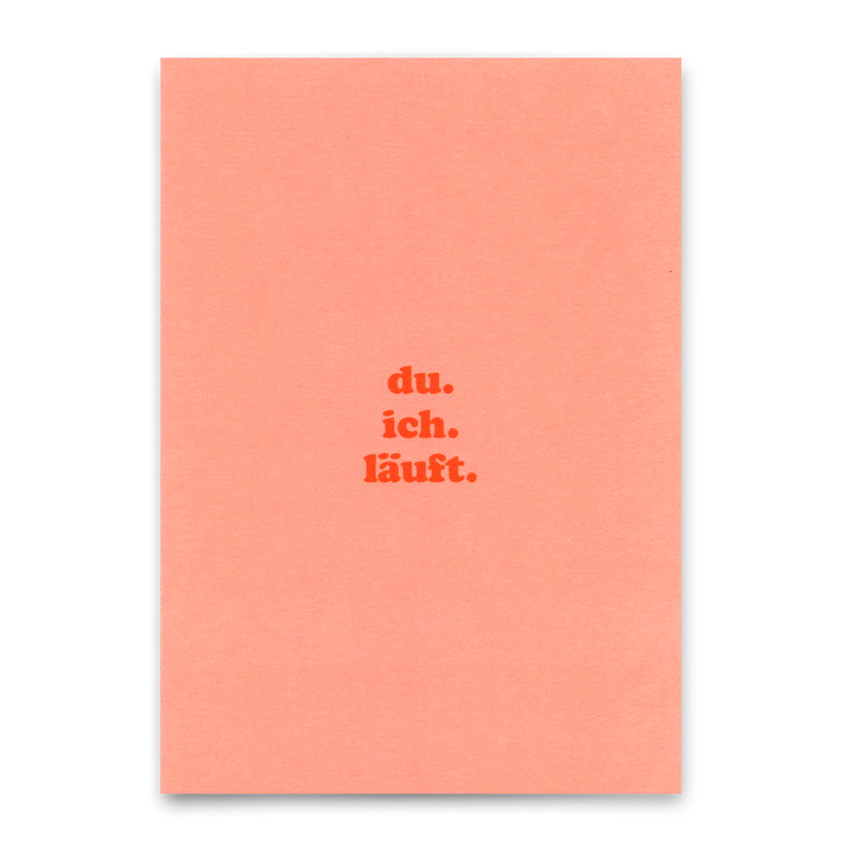 Deli Cards Postkarte "du.ich.läuft" | Coole Karte für Verliebte