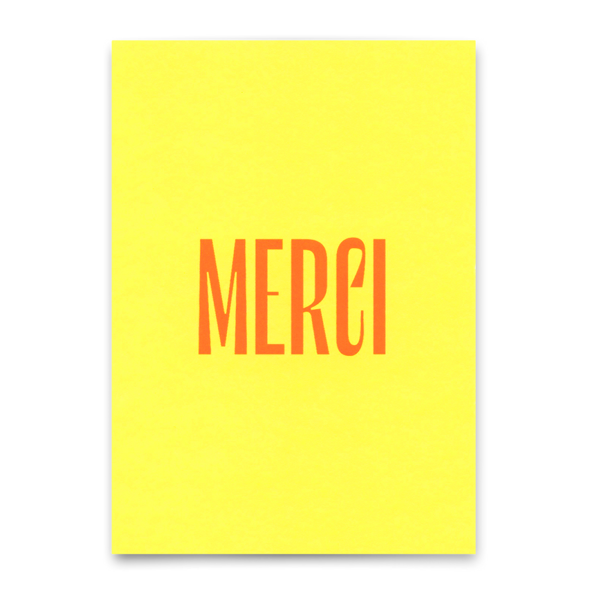Deli Cards Postkarte "Merci Gelb " | Schöne Karte zum Dankesagen