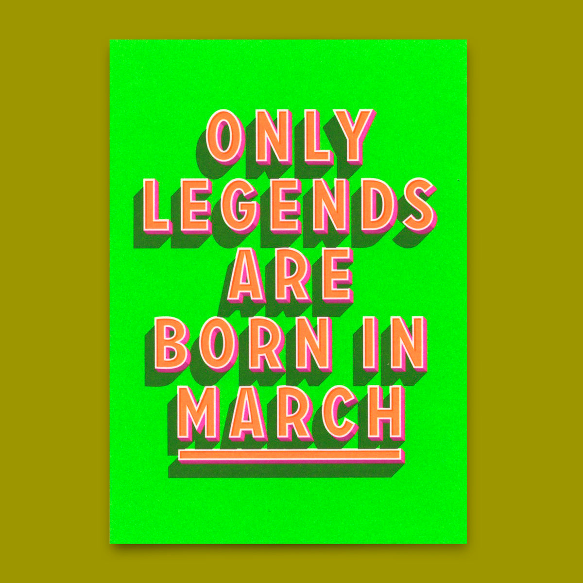 Deli Cards Postkarte "Legends March" | Coole Karte mit Spruch zum Geburtstag