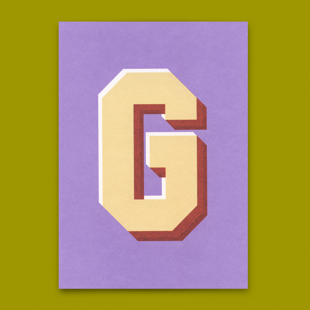 Deli Cards Monogrammkarte "G" | Coole Buchstaben Postkarte