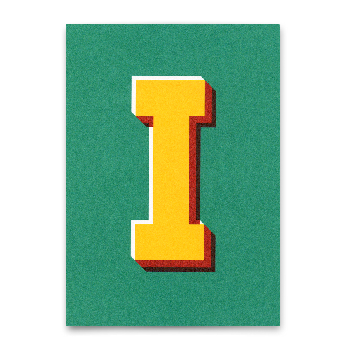 Deli Cards Monogrammkarte "I" | Coole Buchstaben Postkarte