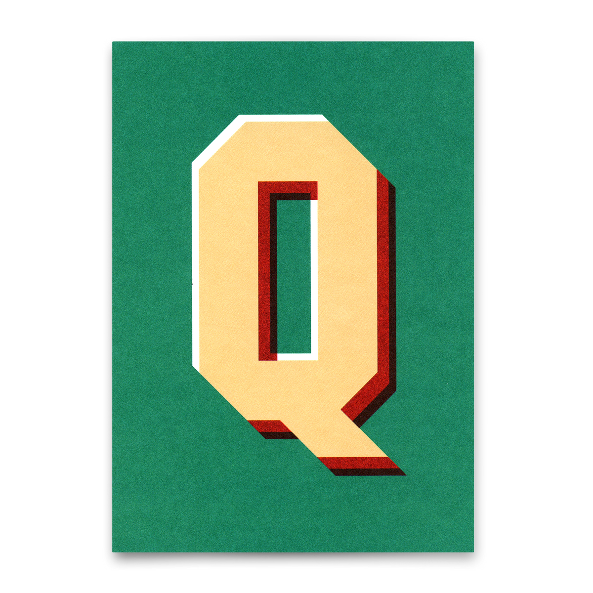 Deli Cards Monogrammkarte "Q" | Coole Buchstaben Postkarte