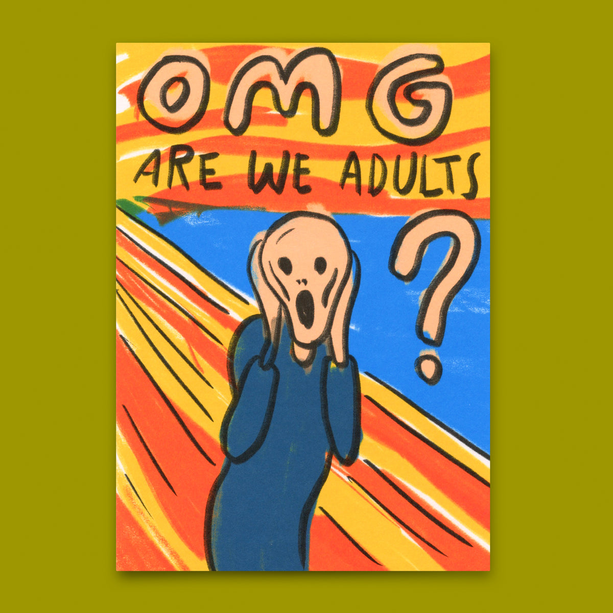 Deli Cards Postkarte "OMG – are we adults" | Lustige Karte zum Geburtstag