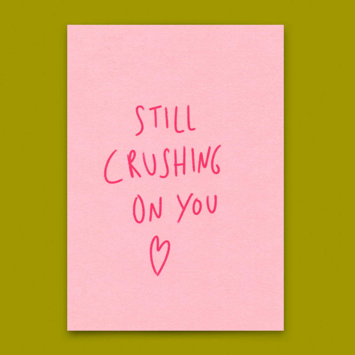 Deli Cards Postkarte "Still crushing on you" | Besondere Karte für Verliebte