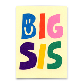 Deli Cards Postkarte "Big Sis" | Coole Postkarte für jeden Anlass