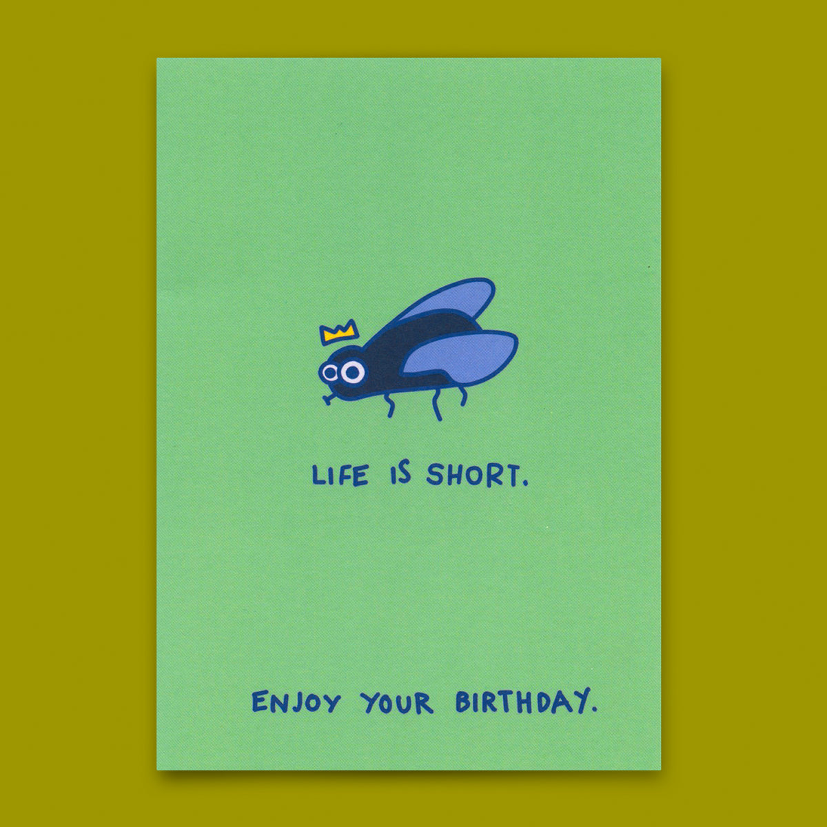Deli Cards Postkarte "Life is short" | Lustige Karte zum Geburtstag