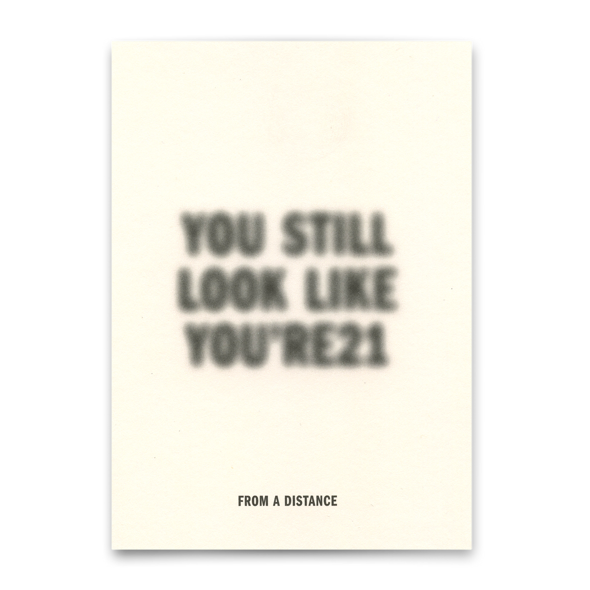 Deli Cards Postkarte "From a Distance Blurred" | Lustige Karte zum Geburtstag