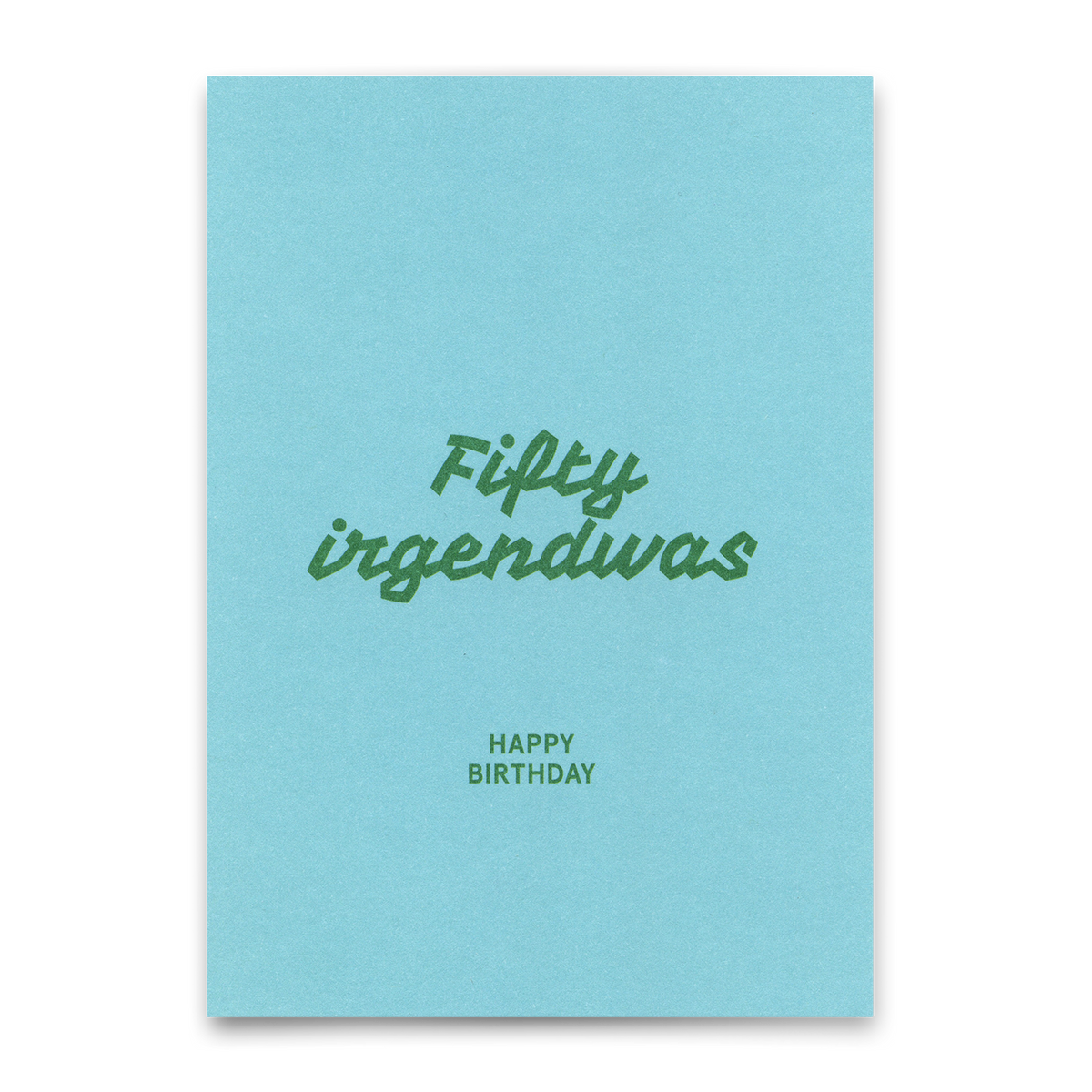 Deli Cards Postkarte "Fifty irgendwas" | Lustige Karte zum Geburtstag