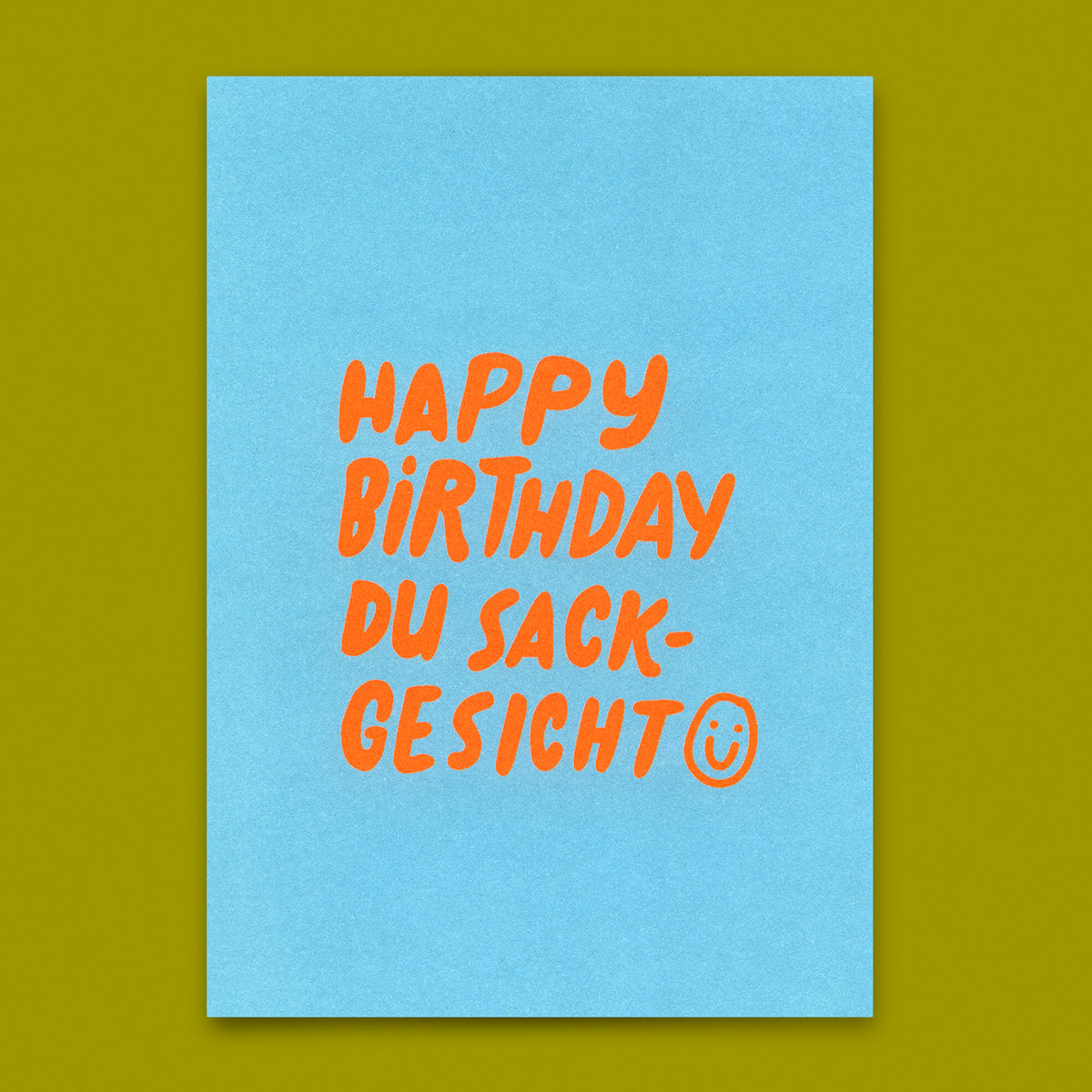 Deli Cards Postkarte "Happy Birthday du Sackgesicht" | Lustige Karte zum Geburtstag