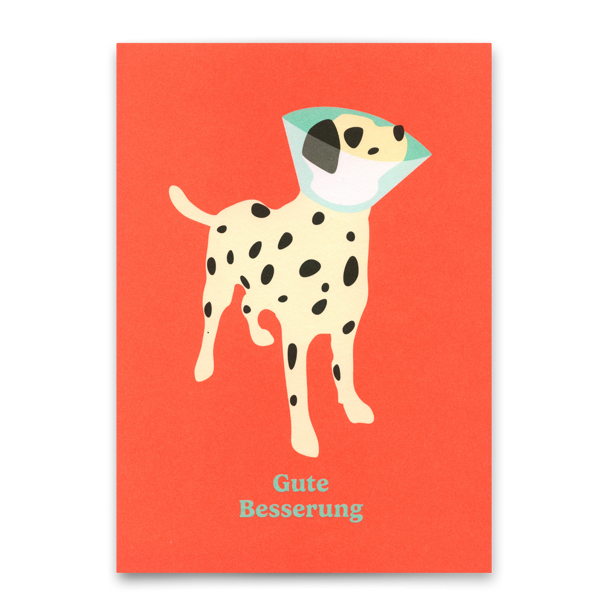 Deli Cards Postkarte "Gute Besserung Hund" | Lustige Karte zur Genesung