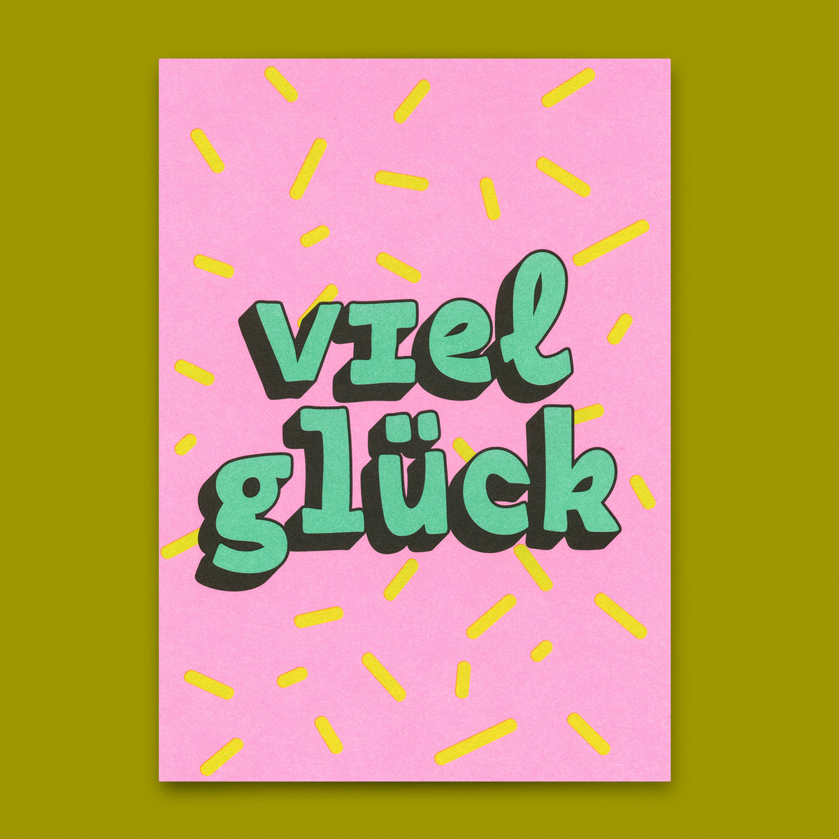 Deli Cards Postkarte "Viel Glück" | Besondere Karte zum Glückwünschen