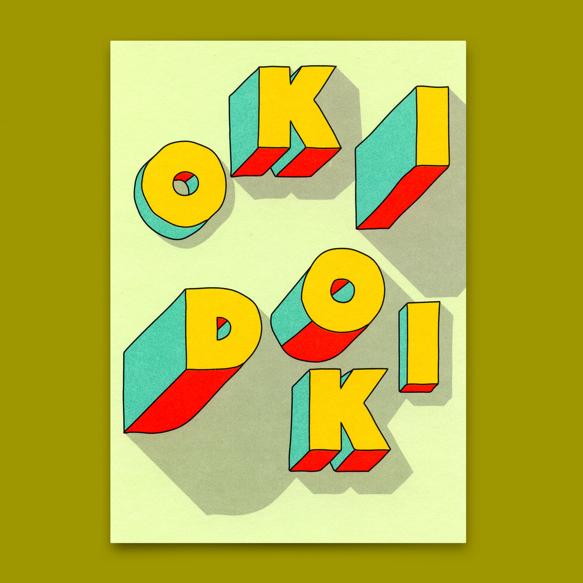 Deli Cards Postkarte "Okidoki" | Besondere Karte für jeden Anlass