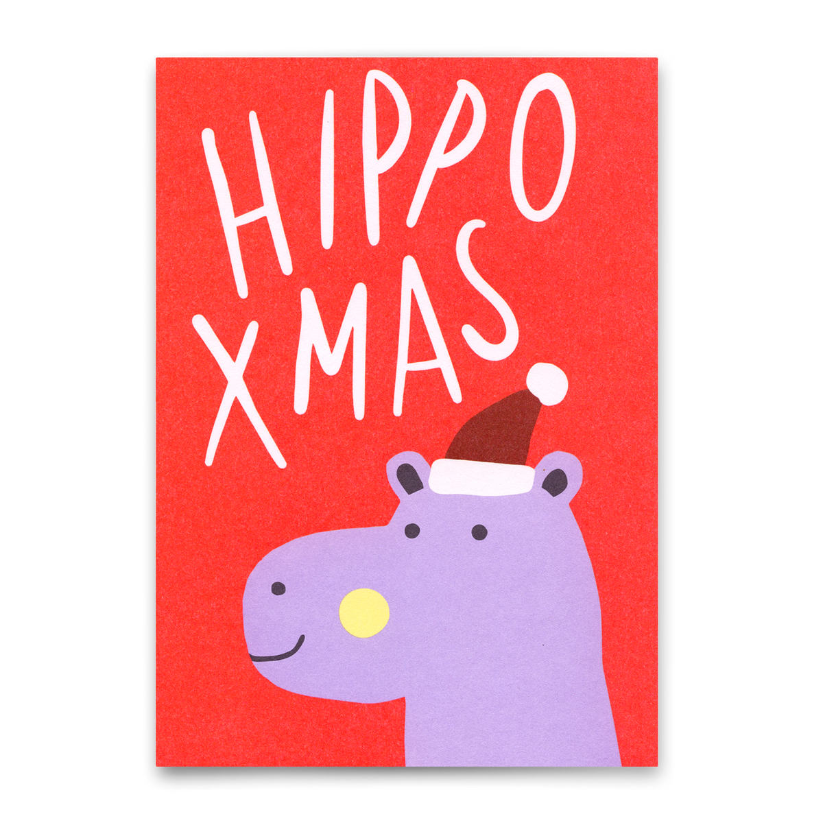 Deli Cards Postkarte "Hippo Xmas" | Ausgefallene Postkarte zu Weihnachten