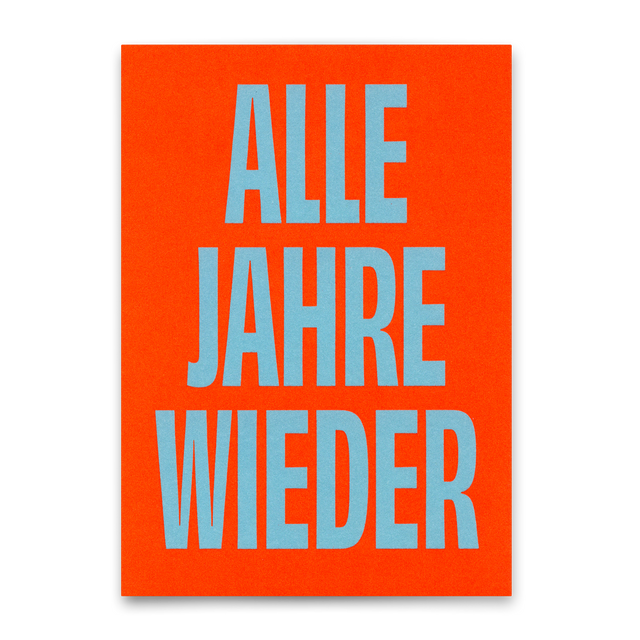 Deli Cards Postkarte "Alle Jahre wieder" | Coole Postkarte zu Weihnachten