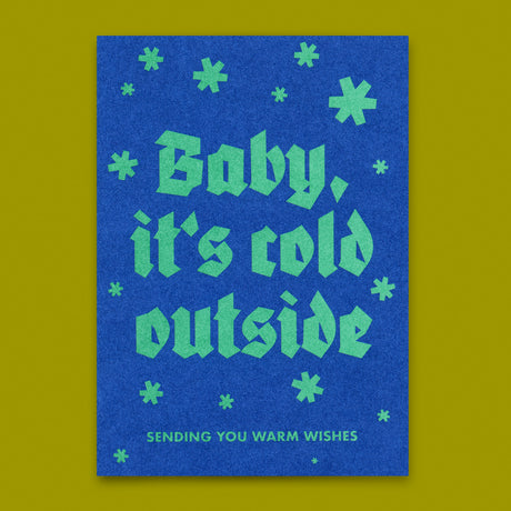 Deli Cards Postkarte "Baby its cold outside" | Schöne Postkarte zu Weihnachten