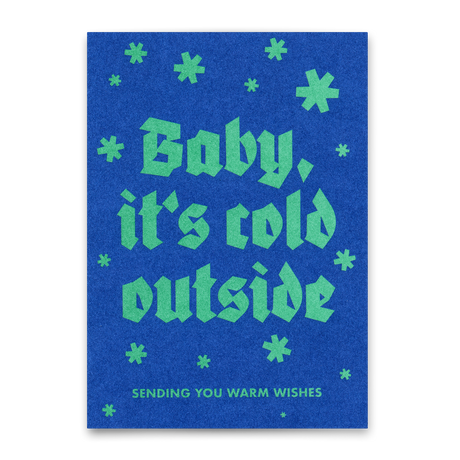 Deli Cards Postkarte "Baby its cold outside" | Schöne Postkarte zu Weihnachten
