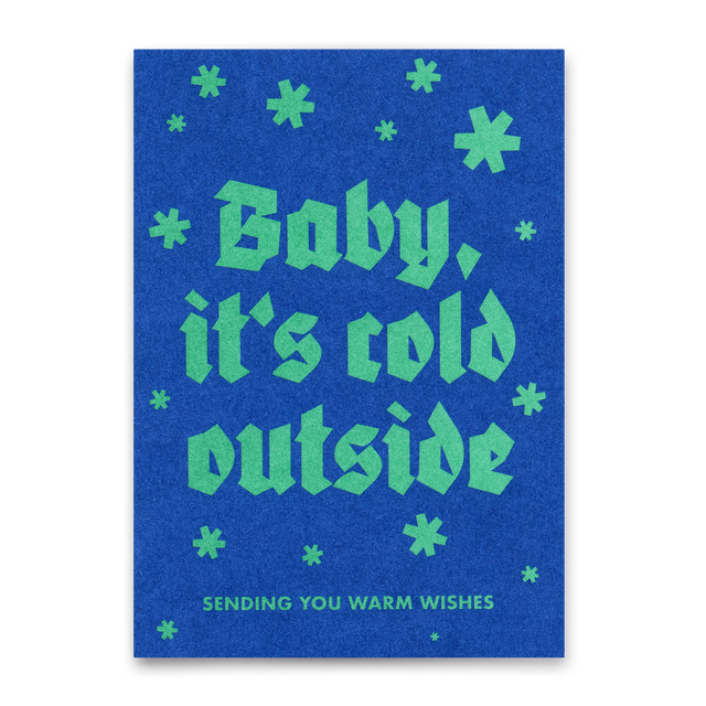 Deli Cards Postkarte "Baby its cold outside" | Schöne Postkarte zu Weihnachten