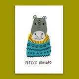 Deli Cards Postkarte "Fleece Navidad" | Lustige Postkarte zu Weihnachten