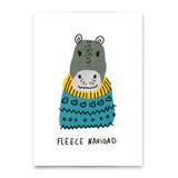 Deli Cards Postkarte "Fleece Navidad" | Lustige Postkarte zu Weihnachten