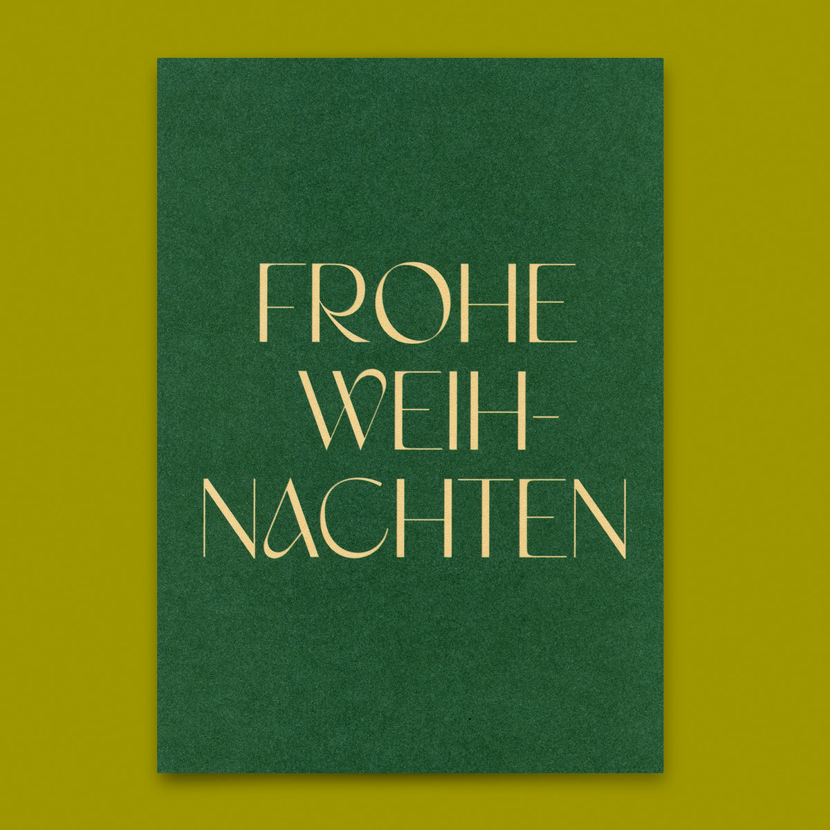 Deli Cards Postkarte "Frohe Weihnachten Grün" | Schöne Postkarte zu Weihnachten