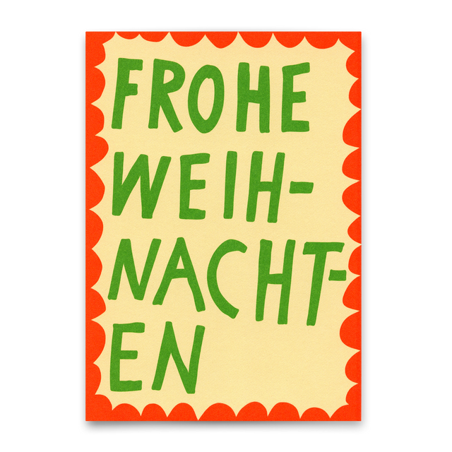 Deli Cards Postkarte "Frohe Weihnachten Scherenschnitt" | Besondere Postkarte zu Weihnachten