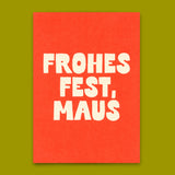 Deli Cards Postkarte "Frohes Fest Maus" | Coole Postkarte zu Weihnachten