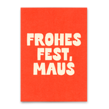 Deli Cards Postkarte "Frohes Fest Maus" | Coole Postkarte zu Weihnachten