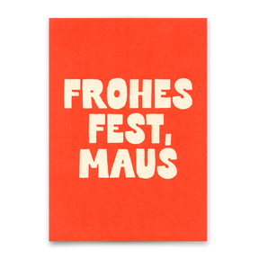 Deli Cards Postkarte "Frohes Fest Maus" | Coole Postkarte zu Weihnachten