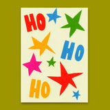Deli Cards Postkarte "Hohoho Stars" | Coole Postkarte zu Weihnachten
