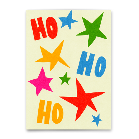Deli Cards Postkarte "Hohoho Stars" | Coole Postkarte zu Weihnachten