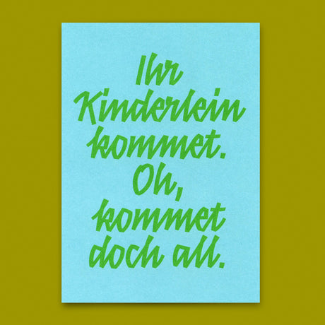Deli Cards Postkarte "Ihr Kinderlein kommet Typo" | Schöne Postkarte zu Weihnachten