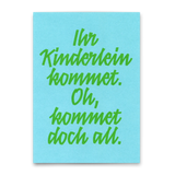 Deli Cards Postkarte "Ihr Kinderlein kommet Typo" | Schöne Postkarte zu Weihnachten