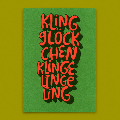 Deli Cards Postkarte "Klingglöckchen" | Schöne Postkarte zu Weihnachten