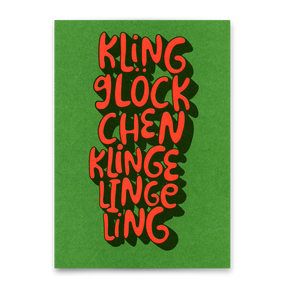 Deli Cards Postkarte "Klingglöckchen" | Schöne Postkarte zu Weihnachten
