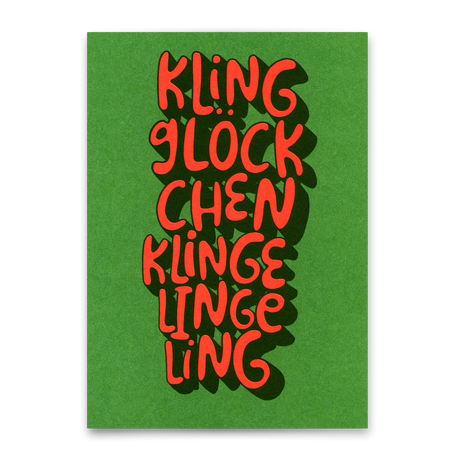 Deli Cards Postkarte "Klingglöckchen" | Schöne Postkarte zu Weihnachten