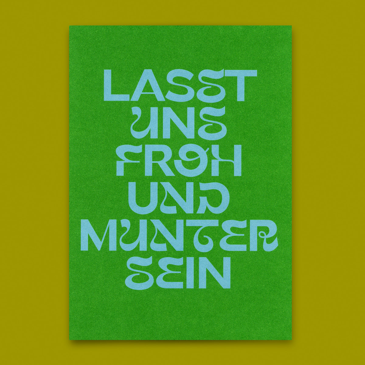 Deli Cards Postkarte "Lasst uns froh und munter sein Huge Type" | Ausgefallene Postkarte zu Weihnachten