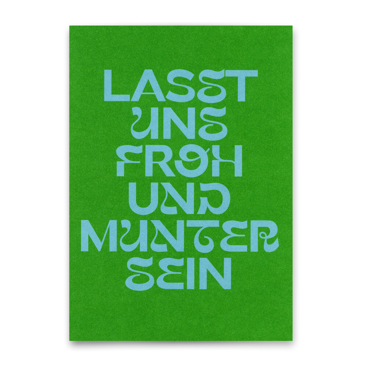 Deli Cards Postkarte "Lasst uns froh und munter sein Huge Type" | Ausgefallene Postkarte zu Weihnachten